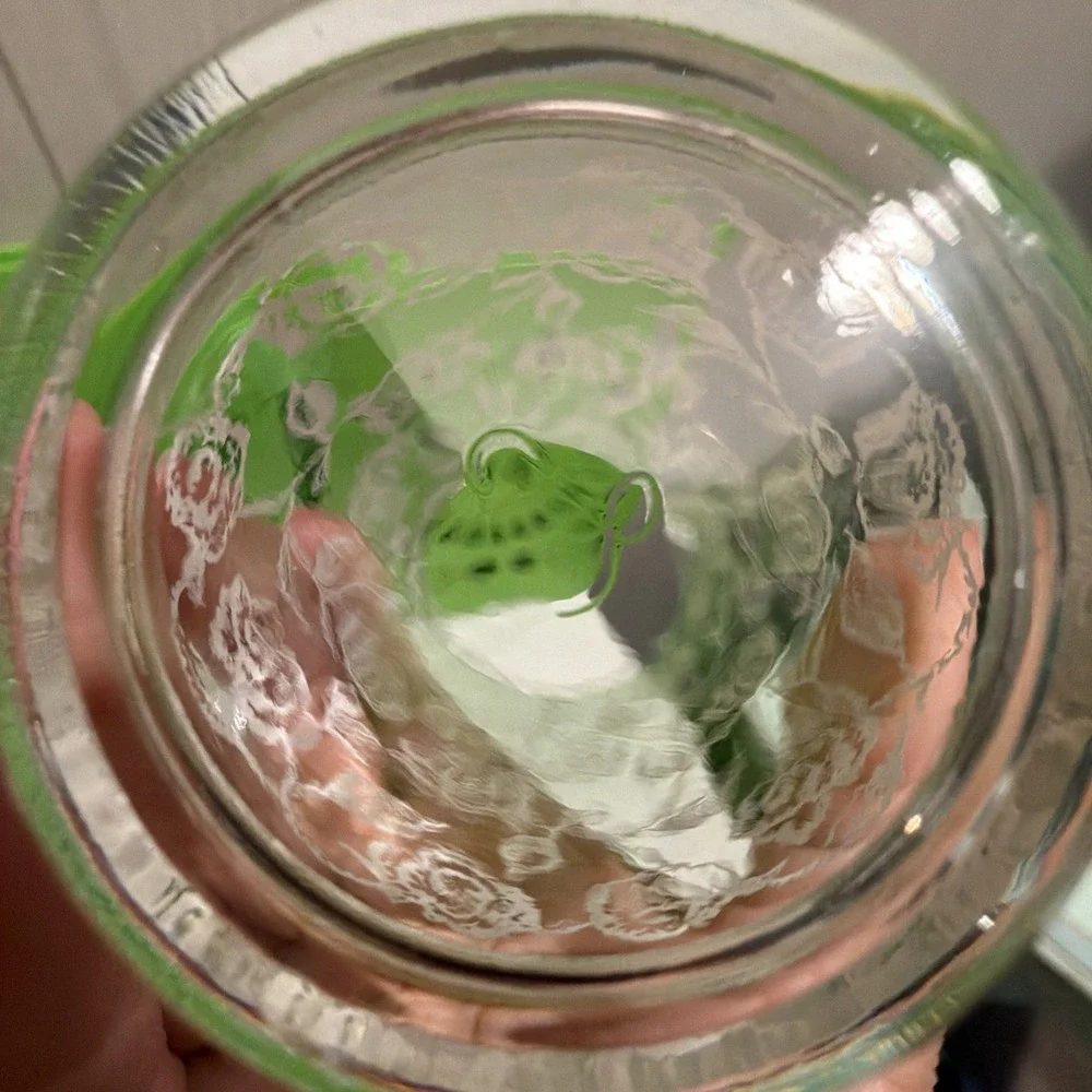 Vtg MCM Libbey 12 Oz Glass Tumbler Embossed White Rose Floral Pattern Set Of 7